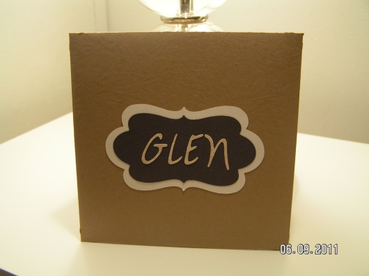 Masculine Envelope with Recipient's Name