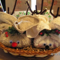 Rudy & Trudy Reindeer - Made from Soap and Washcloths