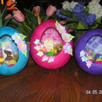 Papier-Mache Easter Egg Baskets