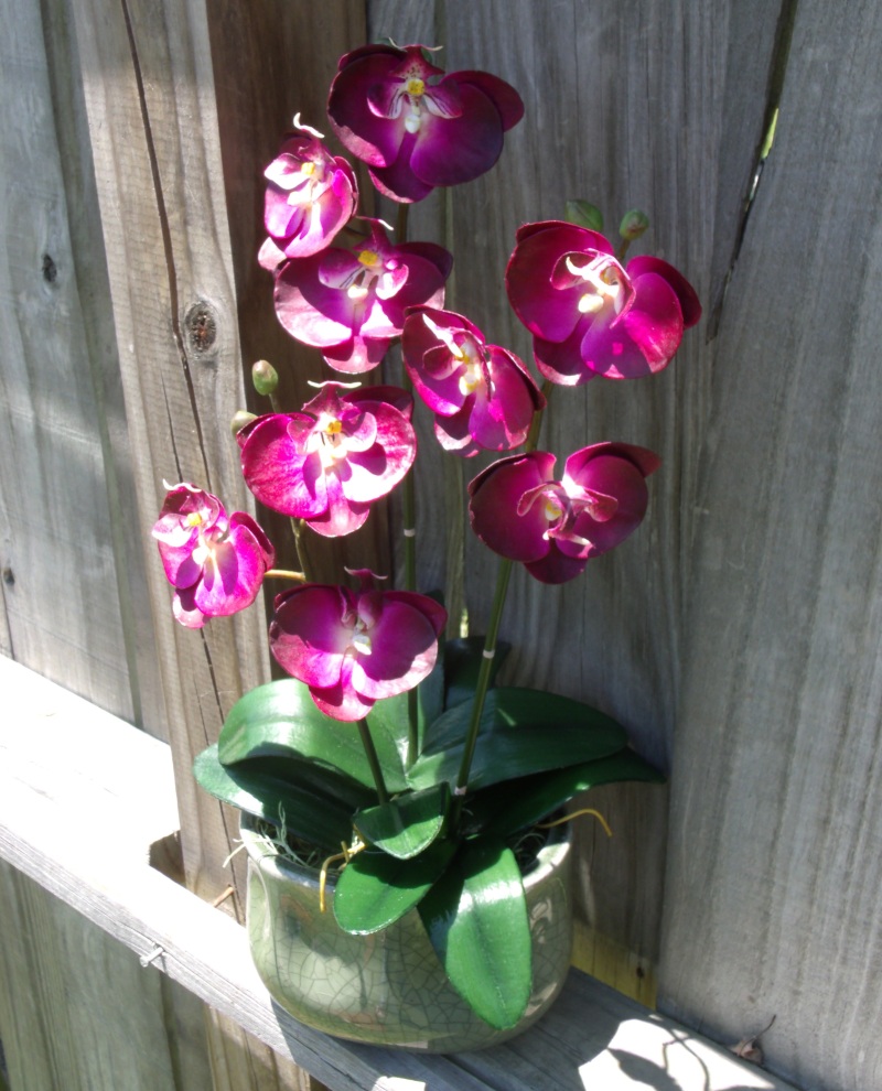 Purple Orchids Arrangement - artificial